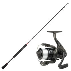 Forellenangeln Survival Combo - Marken Komplett Angelset Rute, Rolle, Schnur