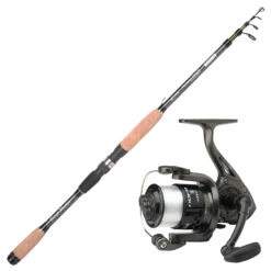 Forellenangeln Tele Combo - Marken Komplett Angelset Rute, Rolle, Schnur