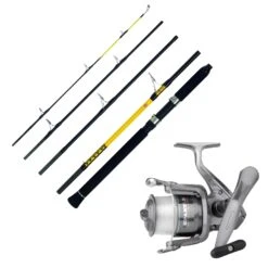WFT Reiserute 2,60m 100-400g & Spro Meeresrolle & Schnur Norwegen Combo Angelset