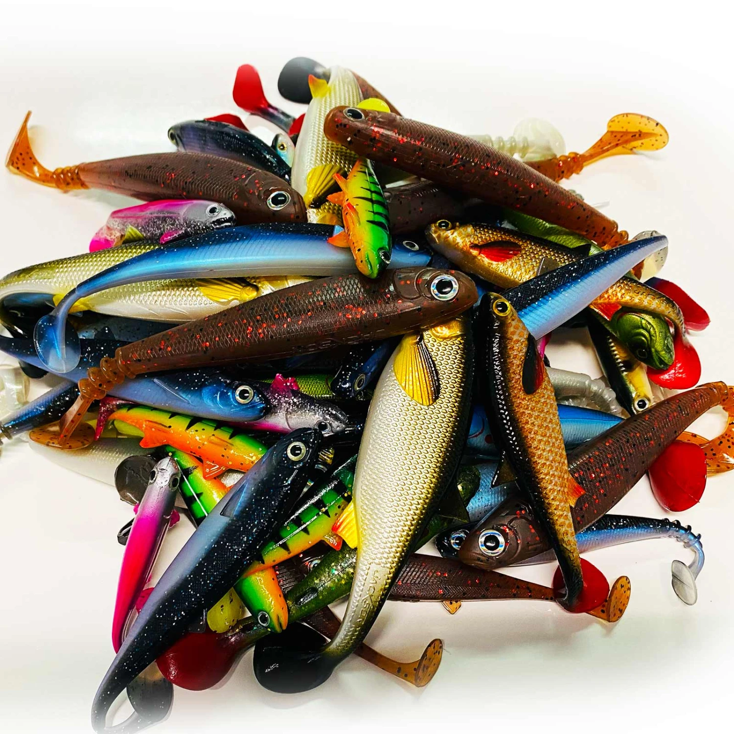 Jackson XXL Profi Zander Köder Angelset 8 Bis 14cm – Gummifisch Set – 70 Stück – Bild 2