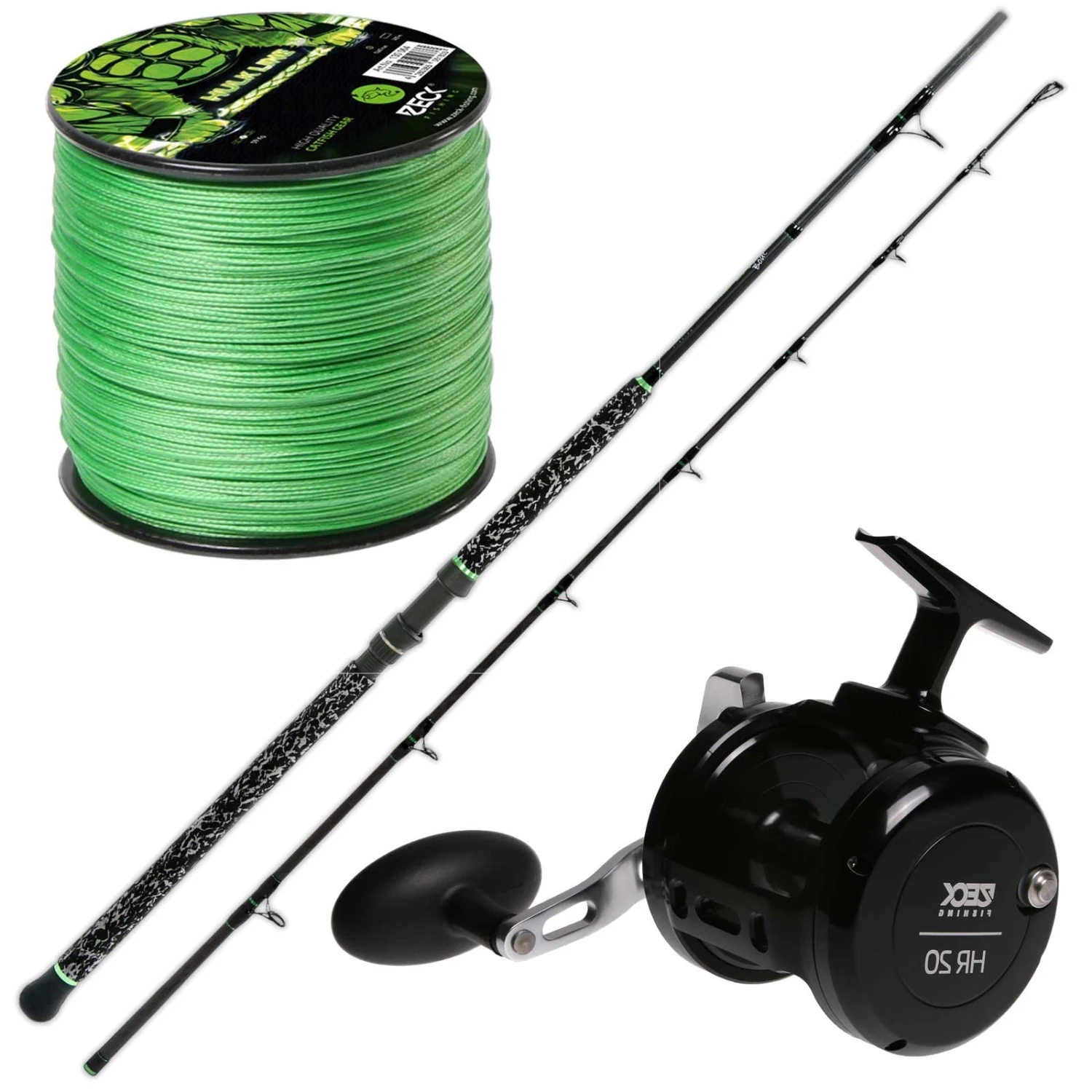 Zeck Wels Combo Pro Cat Boat - HR20 - Hulk Line Waller Angelset 7