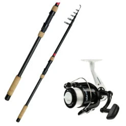 DAM Forellenrute + DAM Angelrolle + Schnur Forellen Komplett Combo Angelset