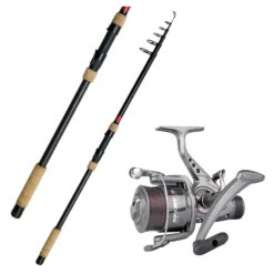 DAM Karpfenrute & Spro Karpfenrolle & Schnur Karpfen Komplett Combo Angelset