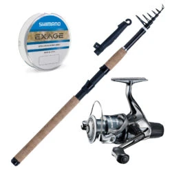 WFT 3,60m XXL Telerute & Shimano Rolle & Schnur Allround Profi Angelset Combo