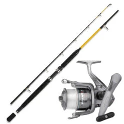 WFT Rute 2,10m 200-600g & Spro Meeresrolle & Schnur Norwegen Meer Combo Angelset