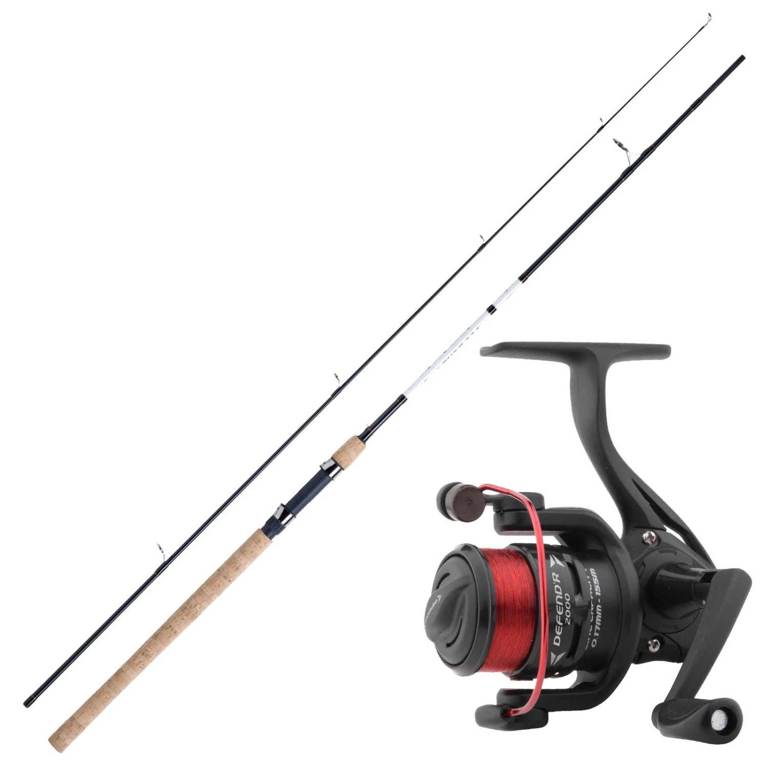 WFT Rute 2,40m 40-90g & Spro Rolle & Schnur Allround Raubfisch Angelset